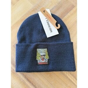 MENS MERRELL WOOSAH NAVY BLUE BEANIE HAT ONE SIZE BRAND NEW